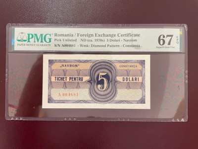 Romania Navrom Constanta 5 dolari 1970 grad 67 foto
