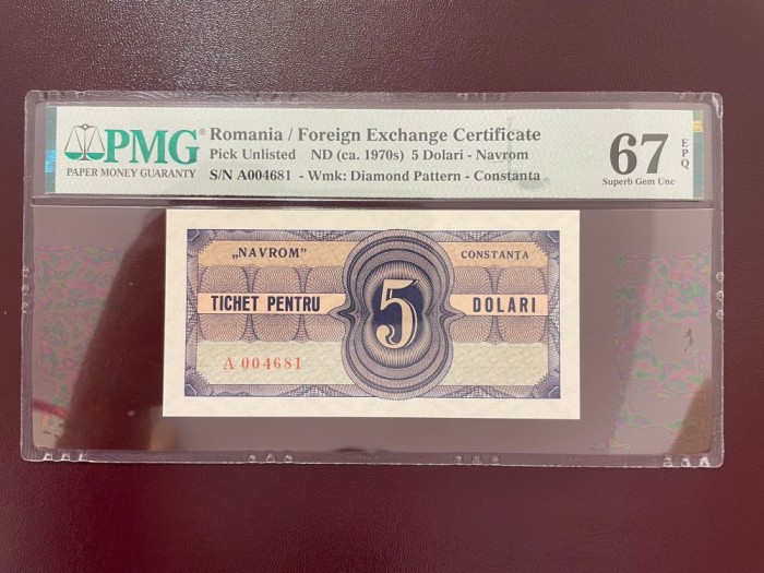 Romania Navrom Constanta 5 dolari 1970 grad 67