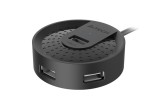 HUB extern A4TECH, porturi USB-A: USB 2.0 x 4, conectare prin USB , cablu 1.5 m, negru, &quot;HUB-20-BK&quot; (timbru verde 0.8 lei)