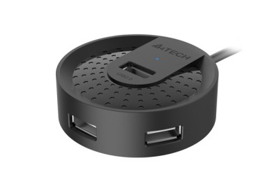 HUB extern A4TECH, porturi USB-A: USB 2.0 x 4, conectare prin USB , cablu 1.5 m, negru, &amp;amp;quot;HUB-20-BK&amp;amp;quot; (timbru verde 0.8 lei) foto