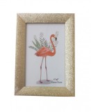 Rama Foto Lemn Gold Star 10x15 cm, 4x6, Birou, Stil Clasic, Cadou Nunta