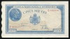 Q738 BANCNOTA 5000 LEI 20 MARTIE 1945 filigran BNR vertical NECIRCULATA UNC