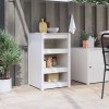 vidaXL Dulap Bucătărie Alb 55x55x92cm Lemn Masiv Pin, 3 Rafturi, Interior, Depozitare