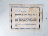 Foaie de garantie 1974, Baia Mare