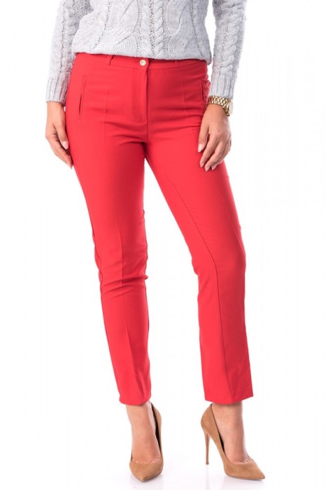 CL702-3 Pantaloni clasici cu buzunare false