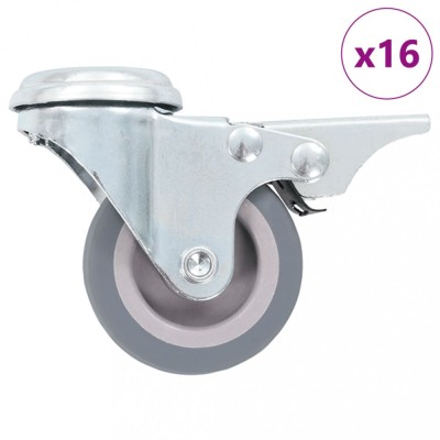 vidaXL Roți pivotante cu gaură pentru șurub, 16 buc., 50 mm 277848 foto