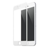 Folie Sticla Luxury iPhone 8 Plus, Margini Albe, Protectie Ecran Premium, MyStyle