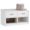 vidaXL Bancă pentru hol &bdquo;SANDNES&rdquo; albă 87x40x50 cm, lemn masiv de pin 4010462