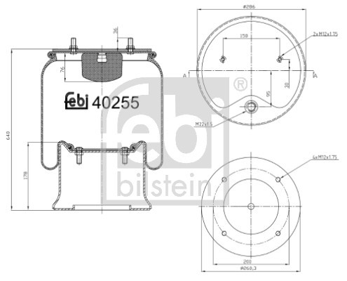 FEBI BILSTEIN 40255 Burduf, suspensie pneumatica