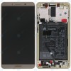 Huawei Mate 10 (ALP-L09, ALP-L29) Capac frontal modul display + LCD + digitizer + baterie maro 02351PNS