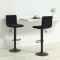 Gossi scaune de bar, 2 buc., negru, catifea