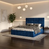 Pat Tapitat Titan Albastru Catifea Premium Livrare rapidă