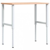 Cumpara ieftin Banc lucru 100x60x(71,5-98) cm lemn masiv fag, dreptunghiular