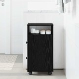 VidaXL Cabinet &Icirc;ngust pentru Baie Stejar negru 33 x 23 x 65 cm