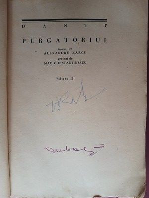 Purgatoriul (ed. III) traducere Alexandru Marcu, ilustratii de Mac Constantinescu) Dante Alighieri foto