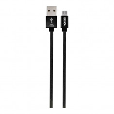 Cablu Date Grixx Optimum - Micro Usb To Usb, Impletit, Lungime 3m - Negru