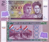 Bancnota Paraguay 2000 Guaranies, 2023, Polimer, UNC, Noua