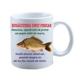 Cana alba personalizata - Rugaciunea si Meniul Pescarului, INOVATIX&reg;. 330ml