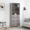 VidaXL Dulap &icirc;nalt, gri sonoma, 69,5x34x180 cm, lemn compozit