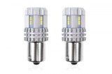 Set becuri auto cu LED CANBUS compatibil P21 R5W/R10W 22 SMD Alb 12V/24V,