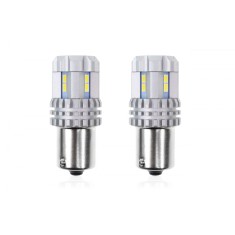 Set becuri auto cu LED CANBUS compatibil P21 R5W/R10W 22 SMD Alb 12V/24V,