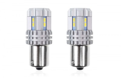 Set becuri auto cu LED CANBUS compatibil P21 R5W/R10W 22 SMD Alb 12V/24V, foto
