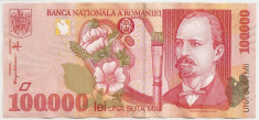 ROMANIA 100000 LEI 1998 AUNC foto