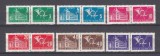 ROMANIA 1967 PORTO DUBLE CULORI SCHIMBATE FILIGRAN R.P.R. SERIE MNH