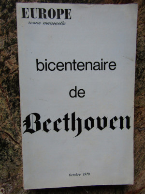 Europe: revue mensuelle BICENTENAIRE DE BEETHOVEN foto