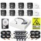Kit supraveghere Hikvision 8 camere 2MP Dual Light 40m Microfon, DVR 8 canale 4MP, HDD 1TB, Accesorii + Autocolant Rovision SafetyGuard Surveillance