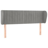 Cumpara ieftin Tablie de pat cu aripioare gri deschis 147x23x78/88 cm catifea