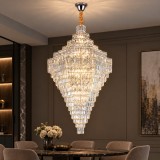 Candelabru din cristal ADAMA Titania, 60x E14, 135 cm, crom lucios