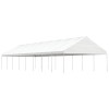 Foisor Gradina Alb 17.84x5.88x3.75 m Polietilena Pavilion Exterior Metalic