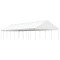 Gossi foisor cu acoperis, alb, 17,84x5,88x3,75 m, polietilena