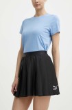 Puma fusta culoarea negru, mini, evazati, 624237