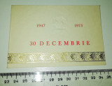 Cumpara ieftin FELICITARE COMUNISTA - PCR / RSR - 3O DECEMBRIE 1975 - IMGB