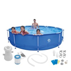 Piscina de gradina Mirpol cu cadru metalic 300 x 76 cm, 4383 L, cu filtrare
