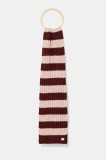 Pepe Jeans fular culoarea bordo, cu imprimeu, PL0600003