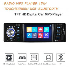 Radio Mp3 player Auto 1DIN Bluetooth Avi Dvix Ecran color 3.5&amp;quot; Usb Sd card foto