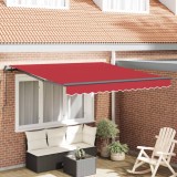 vidaXL Cortina Retractabilă Manual Roșu 300 x 250 cm Poliester și oțel 3330145