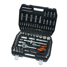 Set chei tubulare Cr-V Gadget, 1/2-1/4 inch, cutie depozitare inclusa, 108 piese