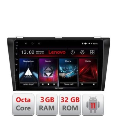 Navigatie Mazda 3 2004-2009 D-161 Octa Core cu Android Radio Bluetooth Internet GPS WIFI DSP 3+32 GB 4G KIT-161 LENOVO LITE CarStore Technology foto