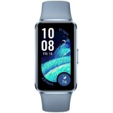 Bratară fitness Huawei Band 10 Nora-B29F, corp de aluminium și brățară din fluoroelastomer albastră, Blister 55020ELL