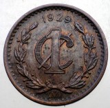 J.397 MEXIC 1 CENTAVO 1929, America de Nord, Bronz