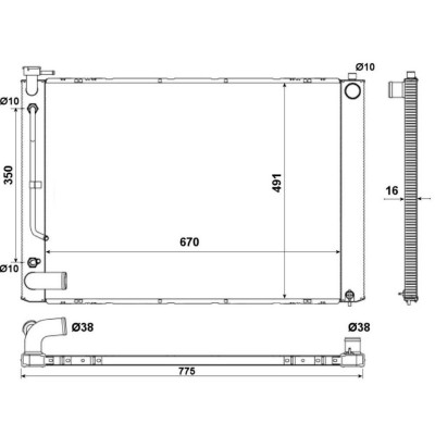 Radiator racire Lexus Rx (Xu30), 04.2003-01.2006 Model Rx300;Rx330 Motor 3, 0 V6 150kw; 3, 3 V6 171kw Benzina, tip climatizare Automat, Cu/fara AC; d foto