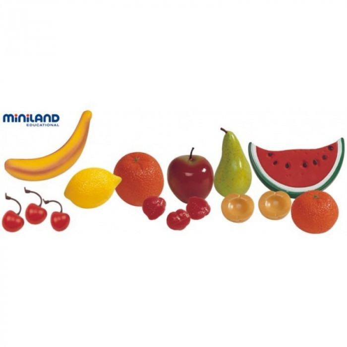 Set fructe din plastic Miniland, 15 buc