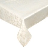 Fata de Masă Decorativă Crăciun Ecru cu Modele Aurii, CMCLASS