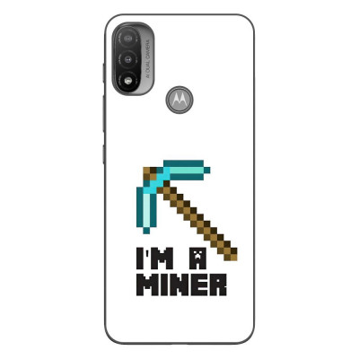 Husa compatibila cu Motorola Moto E20 Silicon Gel Tpu Model Minecraft Miner foto