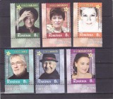 STELE ALE SCENEI SI ECRANULUI,SERIE COMPLETA ,2017, MNH ** , ROMANIA.