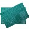 Placa pentru taiere precisa, modelare, fata-verso, cu auto-vindecare A3, 30 x 45 cm, scara clar vizibila, verde